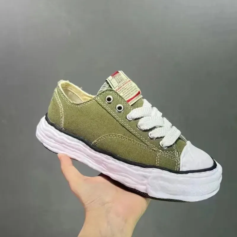 Maison Mihara Yasuhiro Peterson OG Sole Canvas Low MMY Natural Hank Light Blue Purple Green Black White Pink Navy Orange Mastermind Phenomenon Camo Type B Casual Shoe