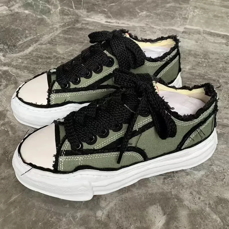 Maison Mihara Yasuhiro Peterson OG Sole Canvas Low MMY Natural Hank Light Blue Purple Green Black White Pink Navy Orange Mastermind Phenomenon Camo Type B Casual Shoe