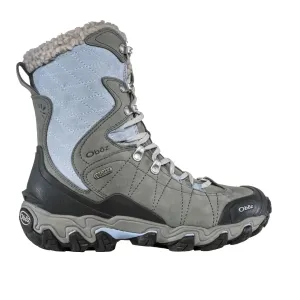 Gray Oboz Bridger 9 Insulated B-DRY Womens Winter Hiking Boot.