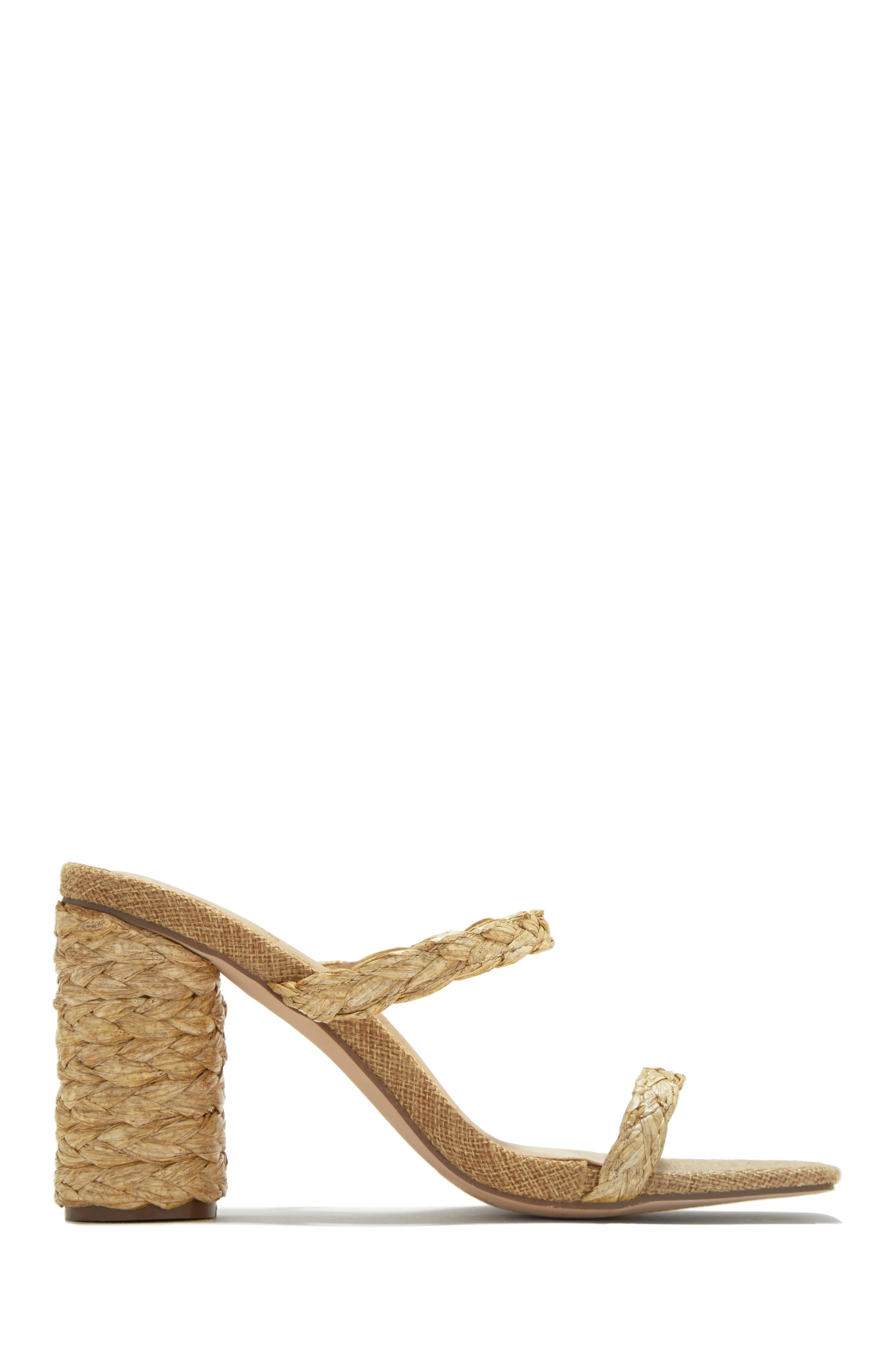 Out On Vacation Espadrille Block Heel Mules - Tan