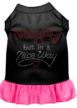 Rhinestone Naughty But In A Nice Way Dress Black With Bright Pink Med (12)