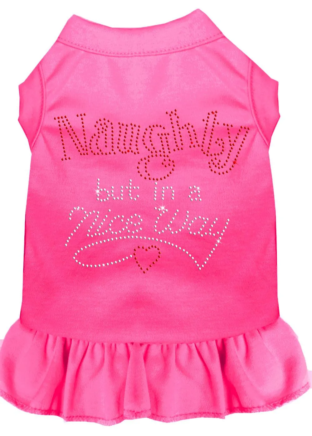 Rhinestone Naughty But In A Nice Way Dress Bright Pink Lg (14)