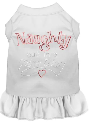 Rhinestone Naughty But In A Nice Way Dress White Sm (10)