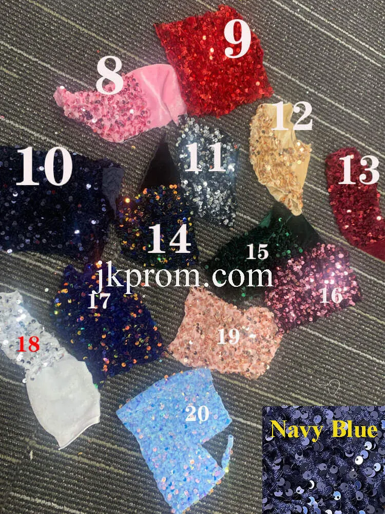 Sparkly Royal Blue V Neck Sequin Short Homecoming Dress with Slit