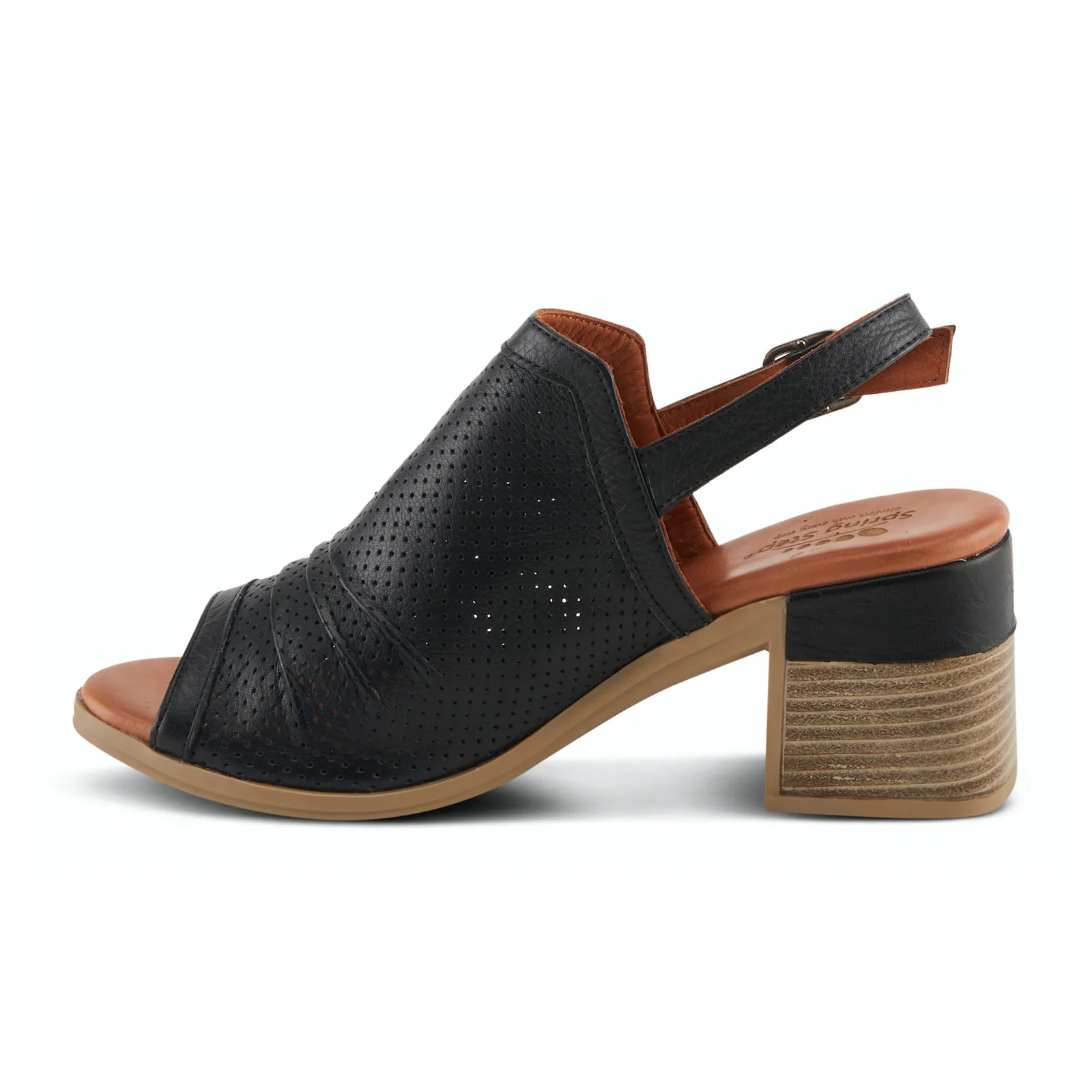 Spring Step Noctium Heeled Sandal (Women) - Black