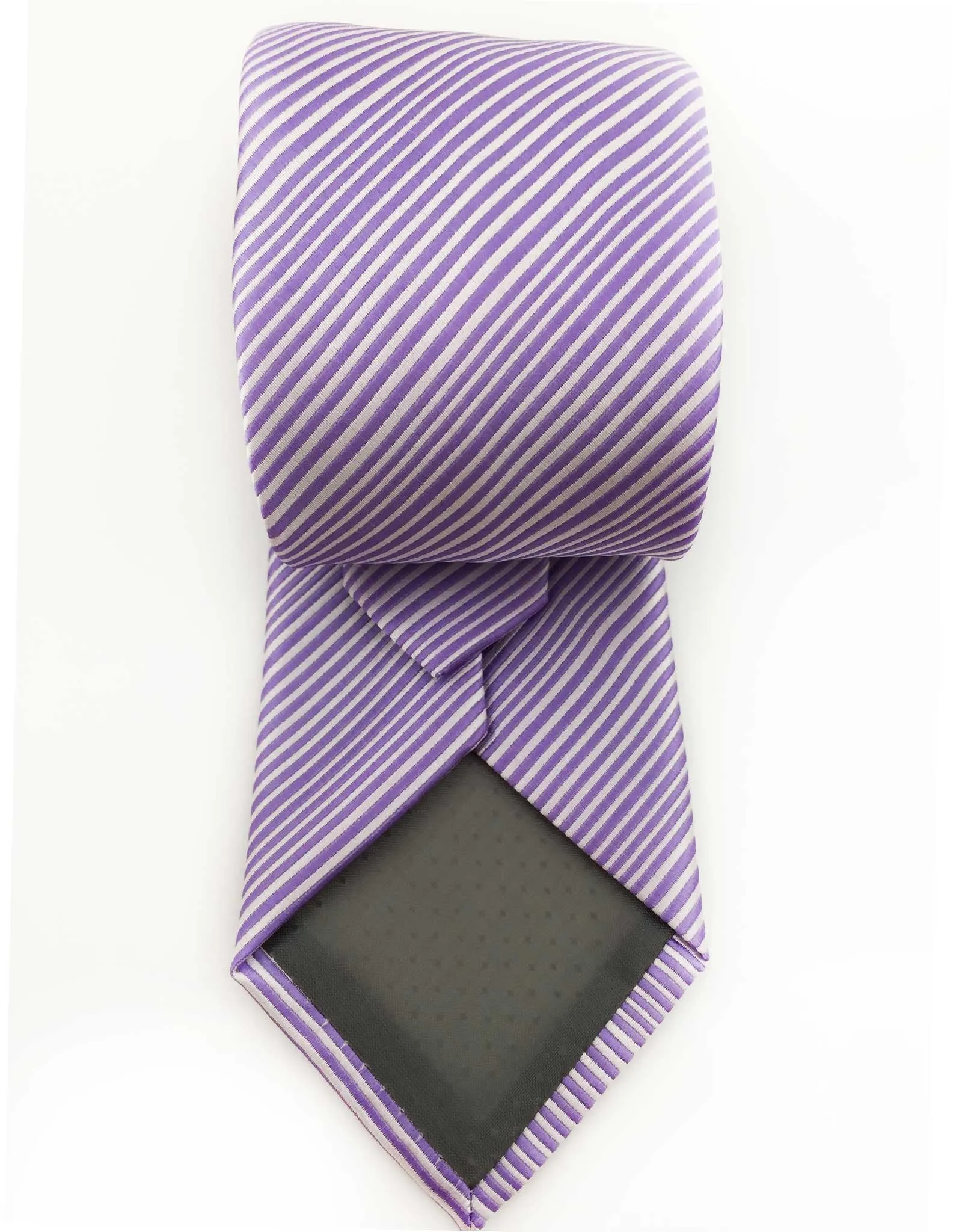 Striped Lilac Purple Extra Long Tie - 3XL