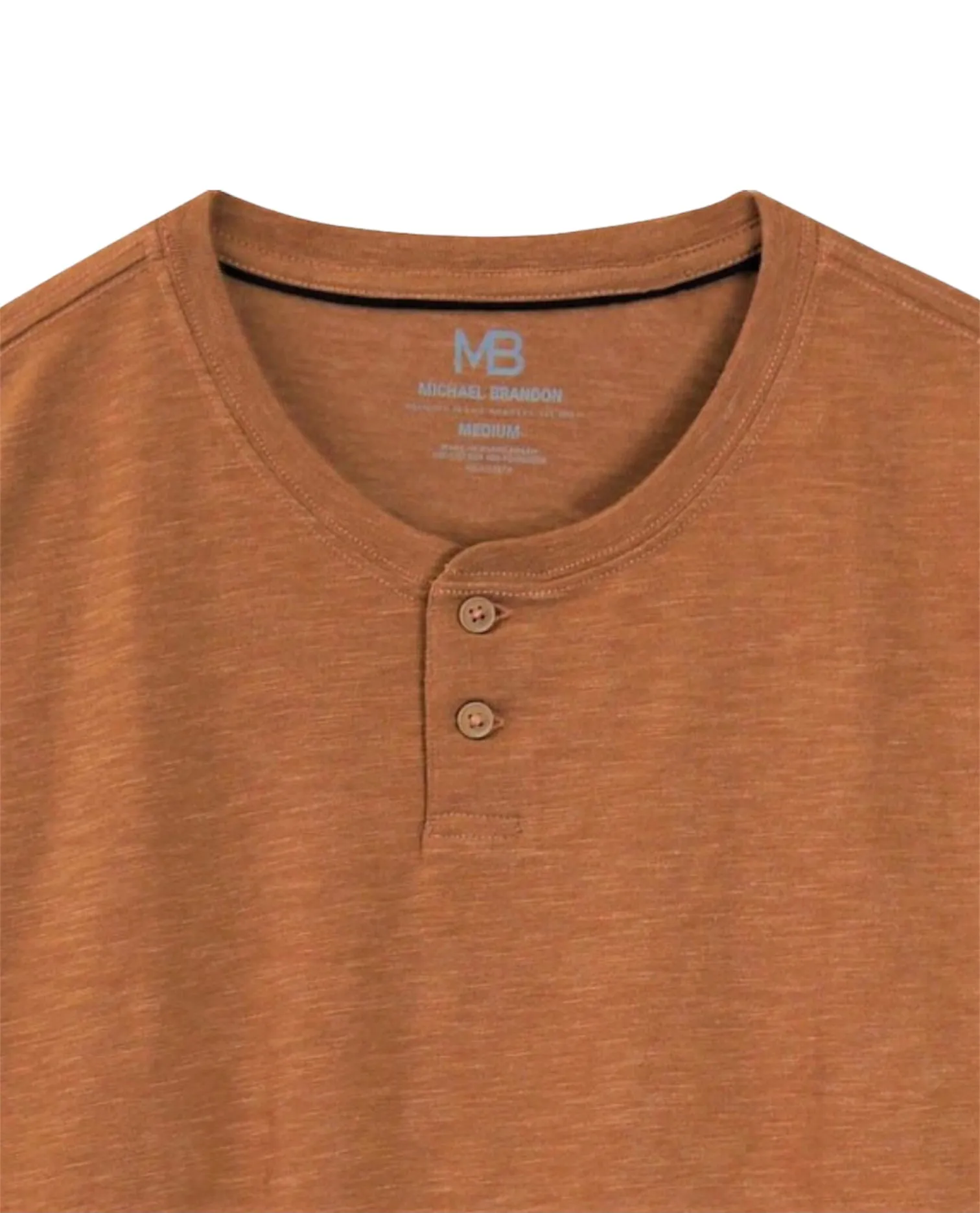 The Essential Copper Long Sleeve Henley Shirt