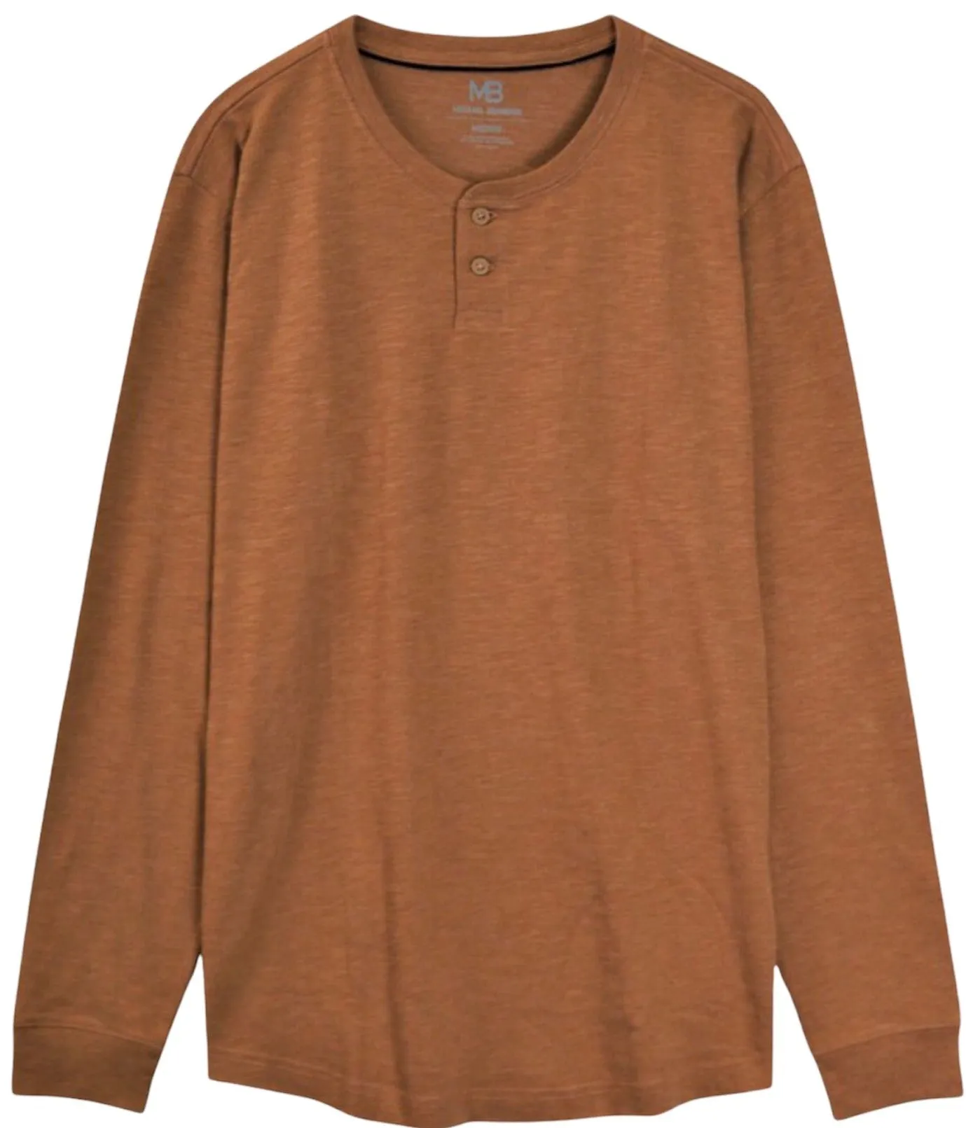 The Essential Copper Long Sleeve Henley Shirt