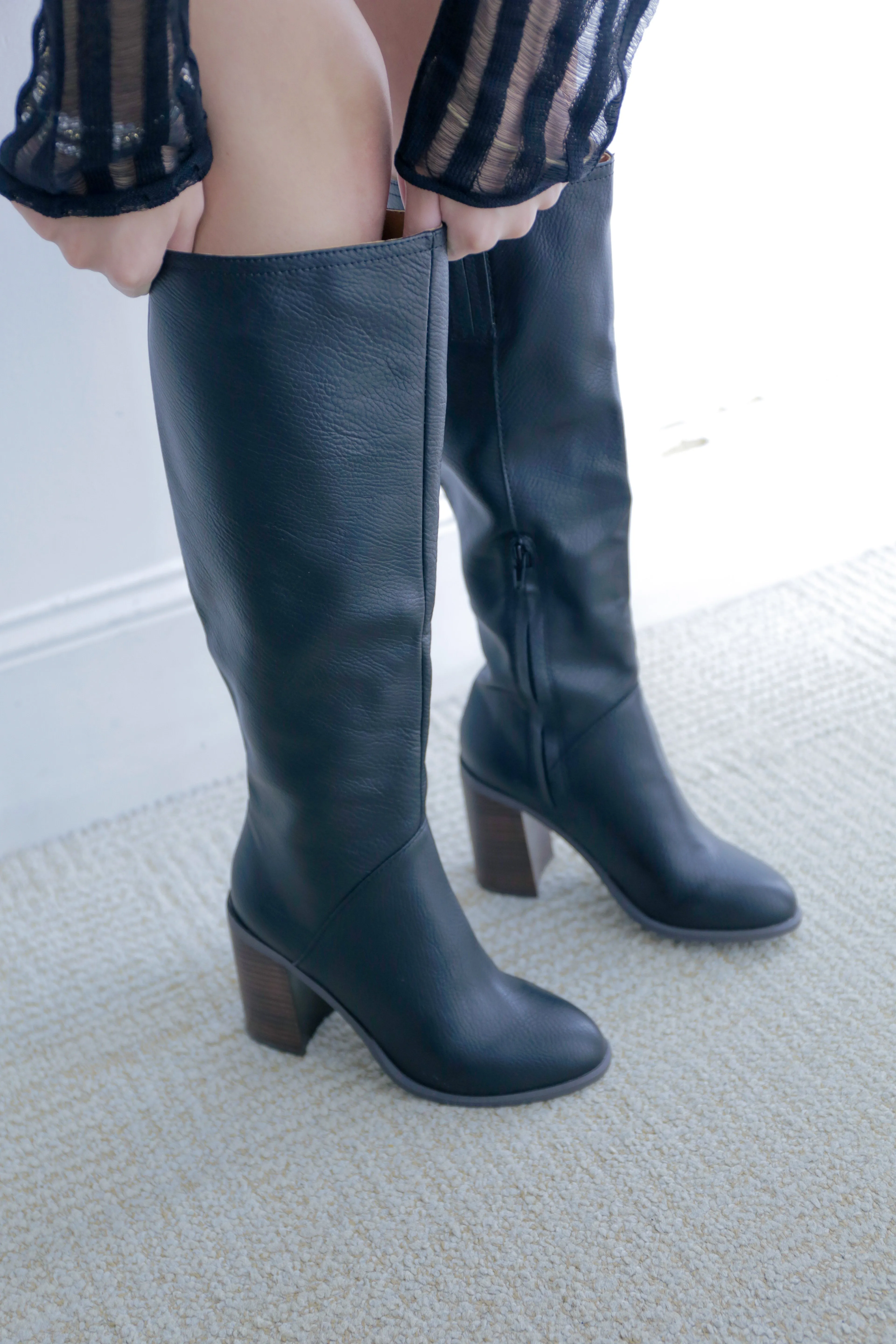 The Shiloh Knee High Block Heel Boot