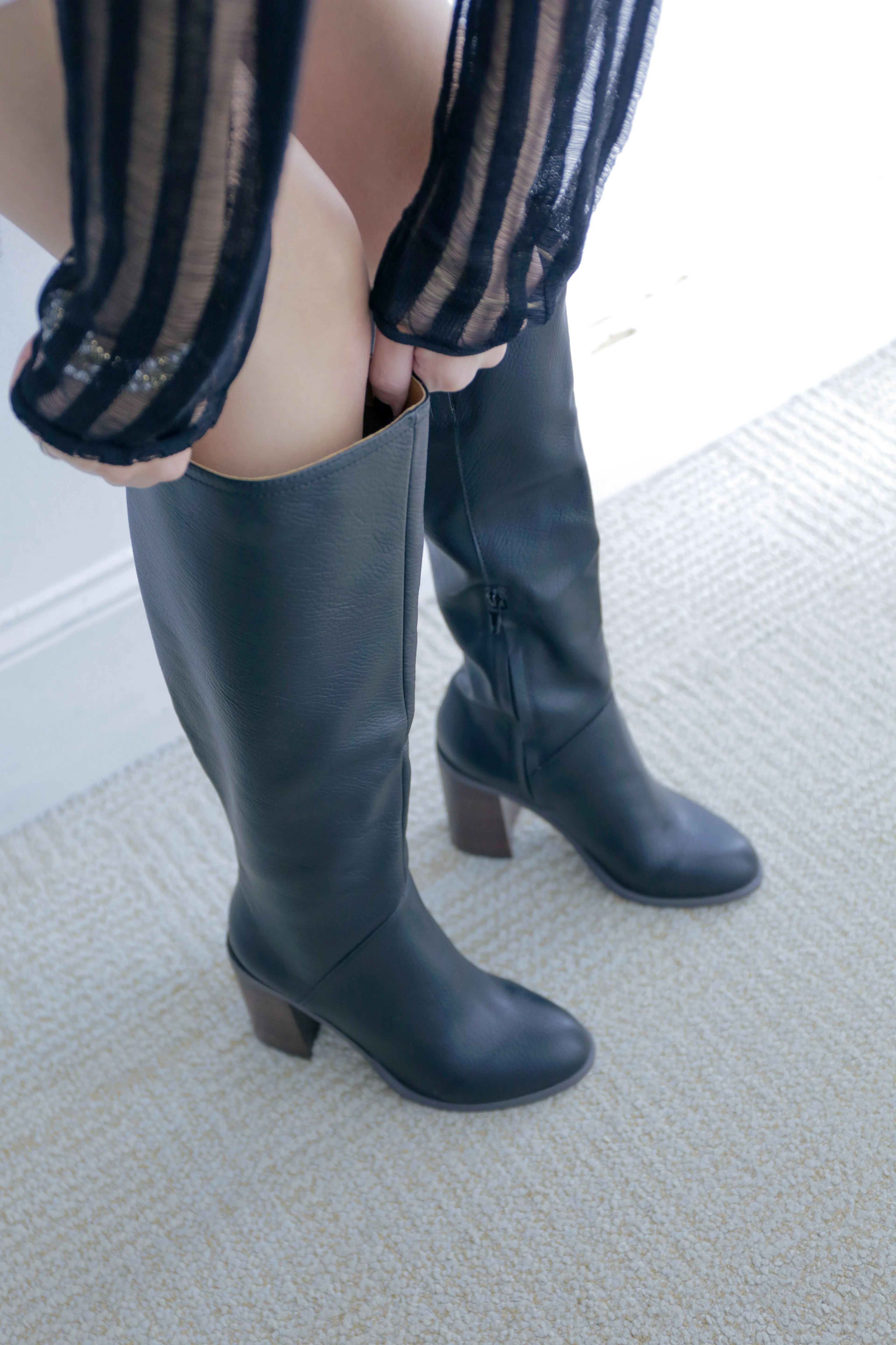 The Shiloh Knee High Block Heel Boot