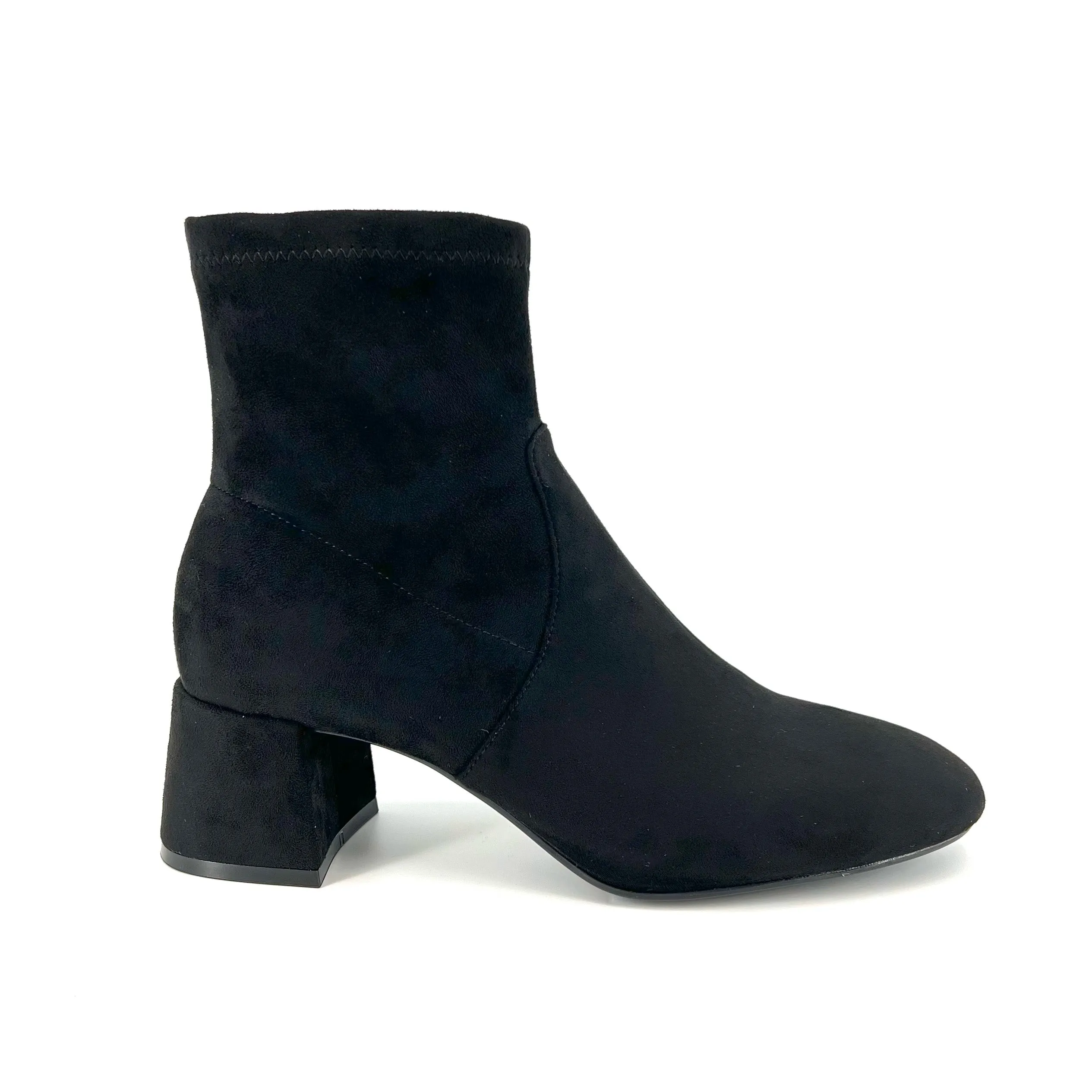 The Stretch Bootie with Inside Zip in Black