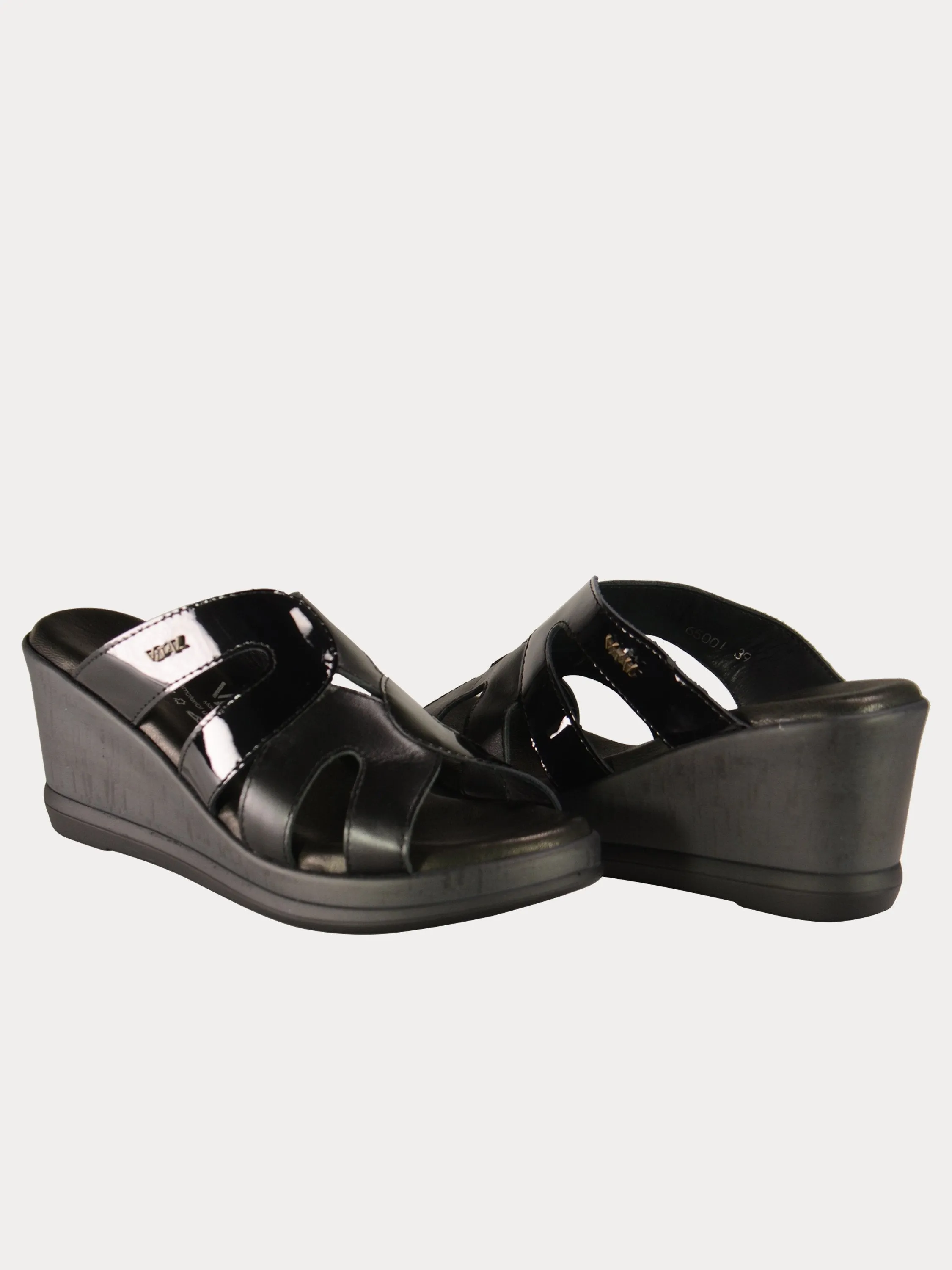 Vital Women's Patent Leather Detailed Wedges