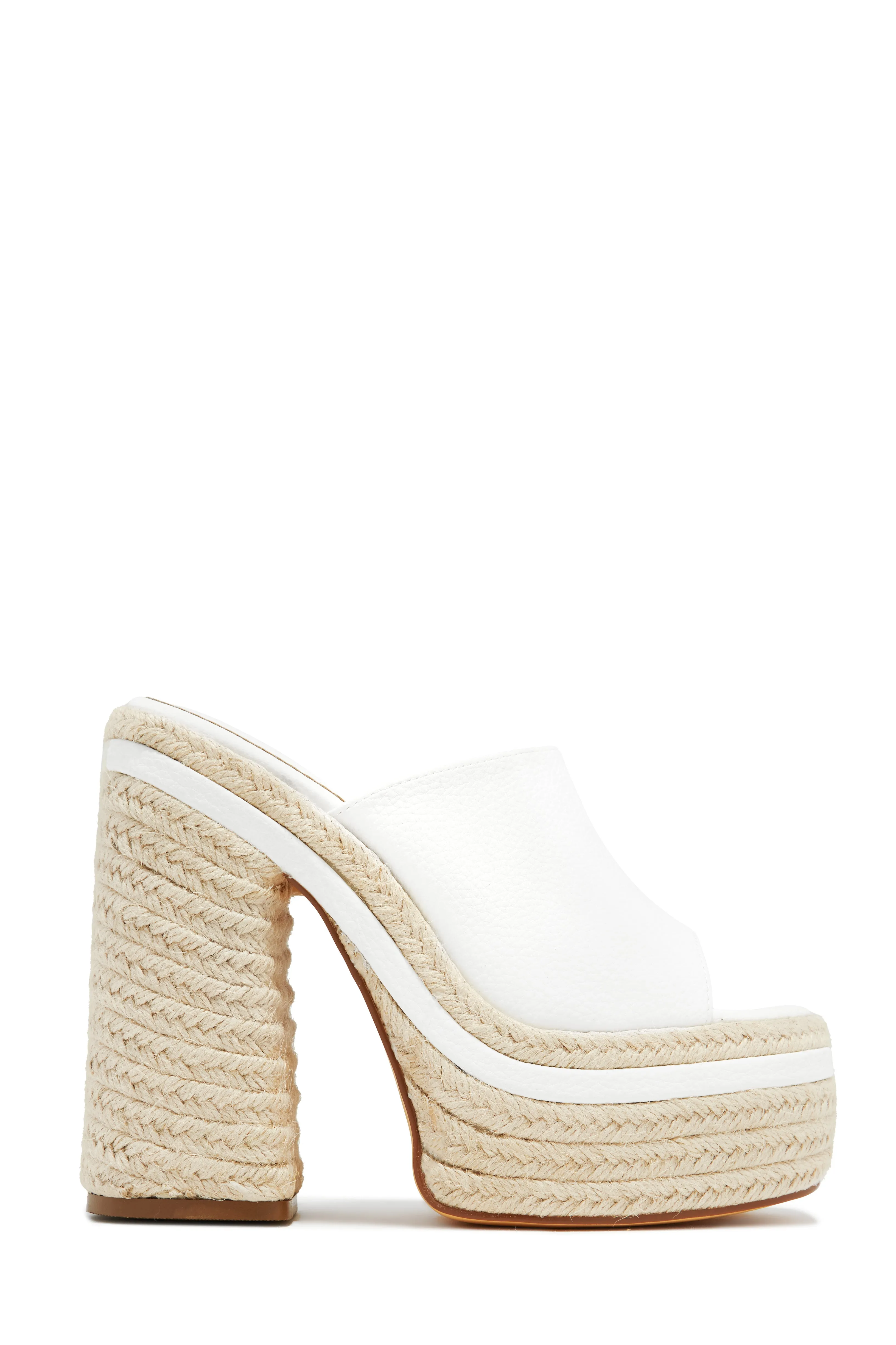 Weekend Attire Platform Block Heel Mules - Gold