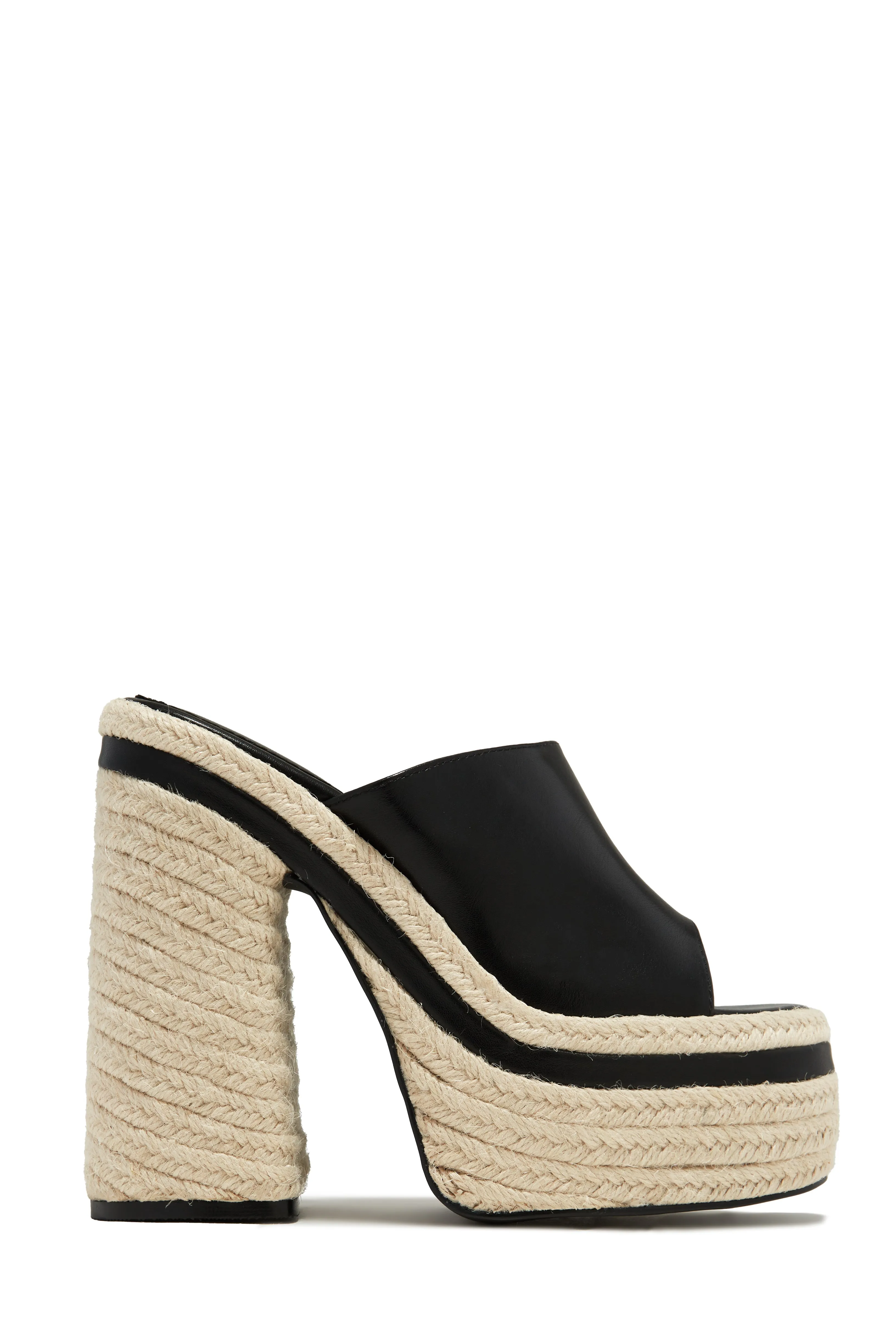 Weekend Attire Platform Block Heel Mules - Gold