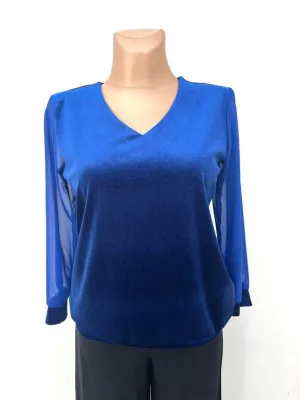 Yew Katie Velvet feel  V Neck sparkle top All colours